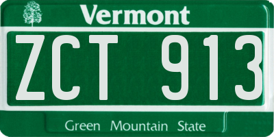 VT license plate ZCT913