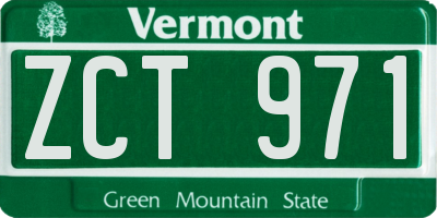 VT license plate ZCT971