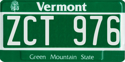 VT license plate ZCT976