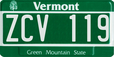 VT license plate ZCV119