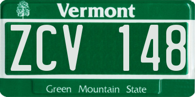 VT license plate ZCV148