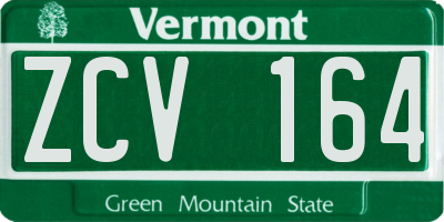 VT license plate ZCV164