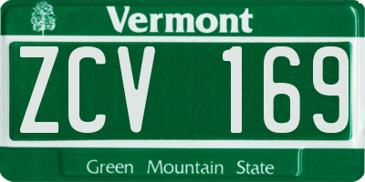 VT license plate ZCV169