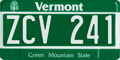 VT license plate ZCV241