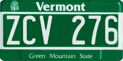 VT license plate ZCV276