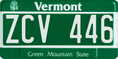 VT license plate ZCV446