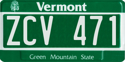 VT license plate ZCV471