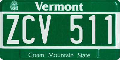VT license plate ZCV511