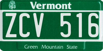 VT license plate ZCV516