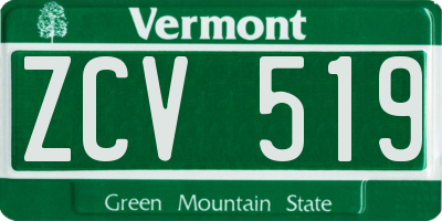 VT license plate ZCV519