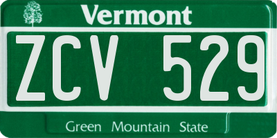 VT license plate ZCV529