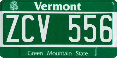VT license plate ZCV556