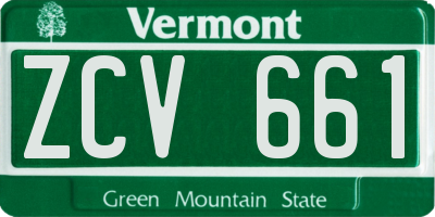 VT license plate ZCV661