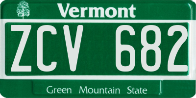 VT license plate ZCV682