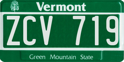 VT license plate ZCV719