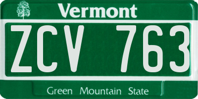 VT license plate ZCV763