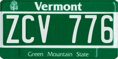 VT license plate ZCV776