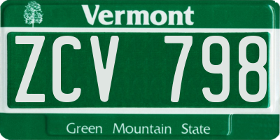 VT license plate ZCV798