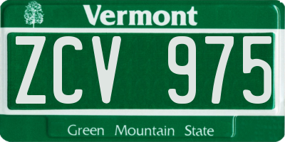 VT license plate ZCV975