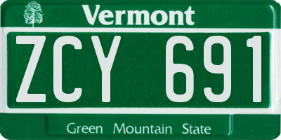 VT license plate ZCY691