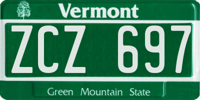 VT license plate ZCZ697