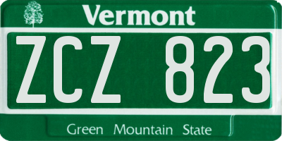 VT license plate ZCZ823
