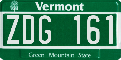 VT license plate ZDG161