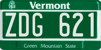 VT license plate ZDG621