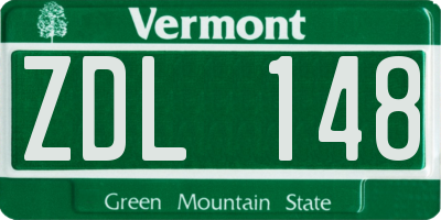 VT license plate ZDL148