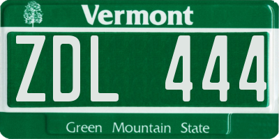 VT license plate ZDL444