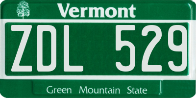 VT license plate ZDL529