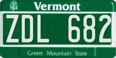 VT license plate ZDL682