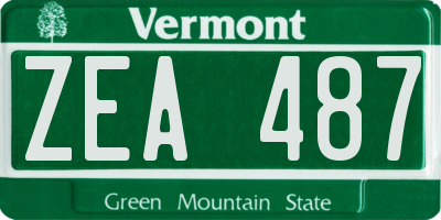 VT license plate ZEA487