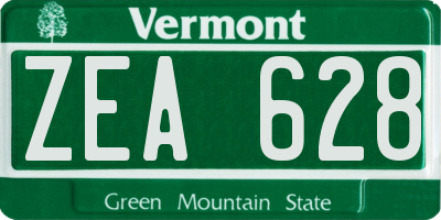 VT license plate ZEA628