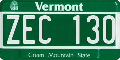 VT license plate ZEC130