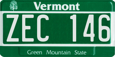 VT license plate ZEC146