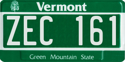 VT license plate ZEC161