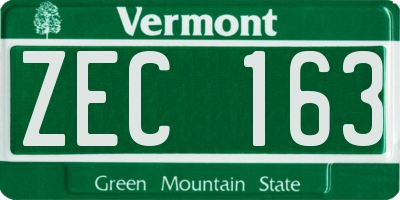 VT license plate ZEC163