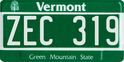 VT license plate ZEC319
