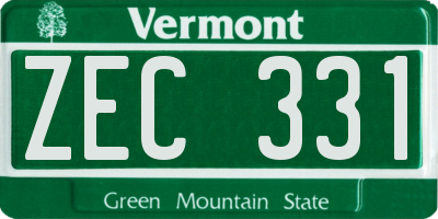 VT license plate ZEC331