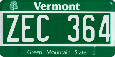 VT license plate ZEC364