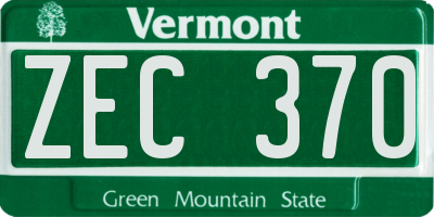 VT license plate ZEC370