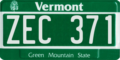 VT license plate ZEC371