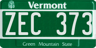 VT license plate ZEC373