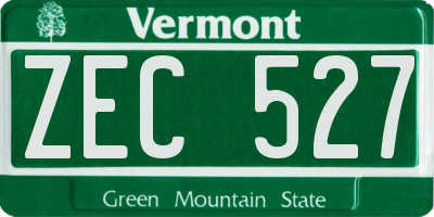 VT license plate ZEC527
