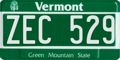 VT license plate ZEC529