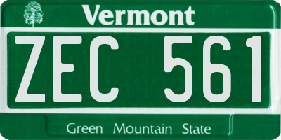 VT license plate ZEC561