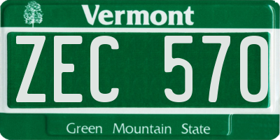 VT license plate ZEC570