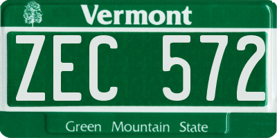 VT license plate ZEC572