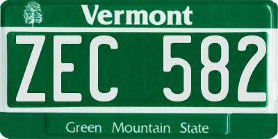 VT license plate ZEC582